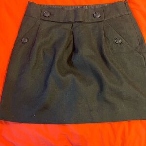 Banana Republic Olive Green Wool A-Line Mini Skirt